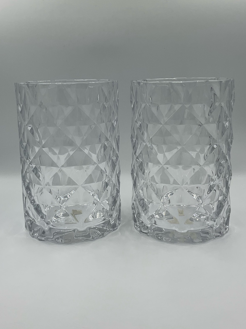 Yankee Candle Clear Fractal Large Jar Candle Holders Set of 2